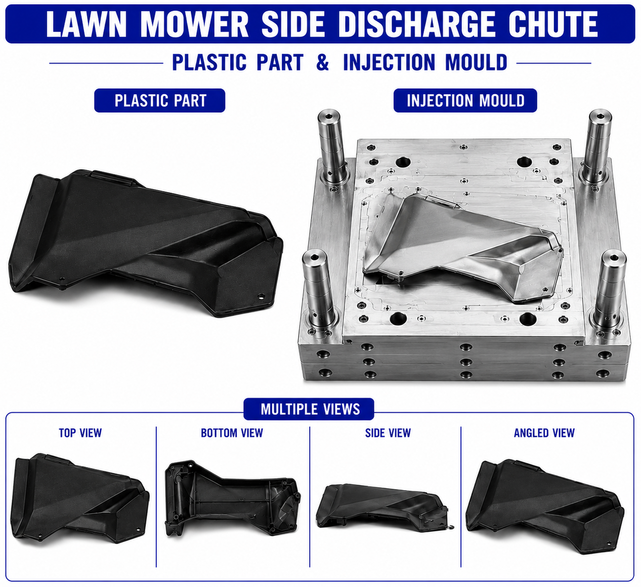 Lawn Mower Plastic Side Discharge Chute Mould and Moulding Services